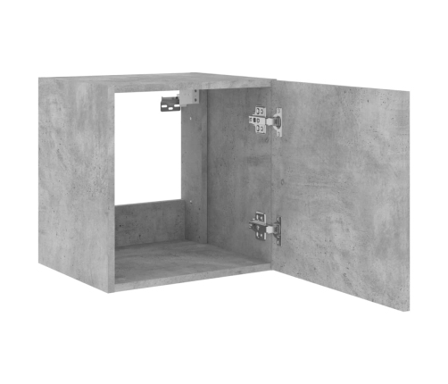 vidaXL TV galdiņi ar LED lampiņām, betona pelēki, 40,5x35x40 cm