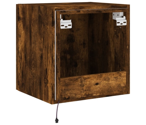 vidaXL TV plaukti ar LED lampiņām, 2 gab., 40,5x35x40 cm, ozolkoka