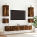 vidaXL TV plaukti ar LED lampiņām, 2 gab., 40,5x35x40 cm, ozolkoka