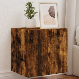 Tv Plaukti Ar Led Lampiņām, 2 Gab., 40,5X35X40 Cm, Ozolkoka Vidaxl Tv Plaukti Ar Led Lampiņām, 2 Gab., 40,5X35X40 Cm, Ozolkoka Vidaxl