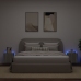 vidaXL TV plaukti ar LED lampiņām, 2 gab., 40,5x35x40 cm, pelēka ozola