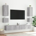 vidaXL TV plaukti ar LED lampiņām, 2 gab., 40,5x35x40 cm, pelēka ozola
