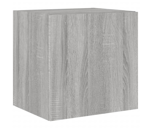 vidaXL TV plaukti ar LED lampiņām, 2 gab., 40,5x35x40 cm, pelēka ozola