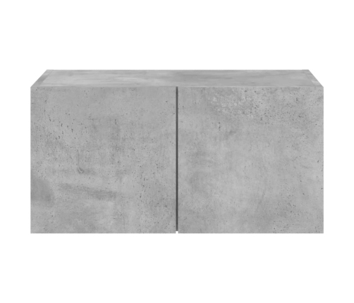 vidaXL TV galdiņi ar LED lampiņām, betona pelēki, 60x35x31 cm