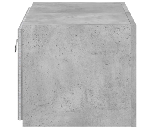 vidaXL TV galdiņi ar LED lampiņām, betona pelēki, 60x35x31 cm