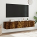 vidaXL TV plaukti ar LED lampiņām, 2 gab., 80x35x31 cm, ozolkoka krāsa