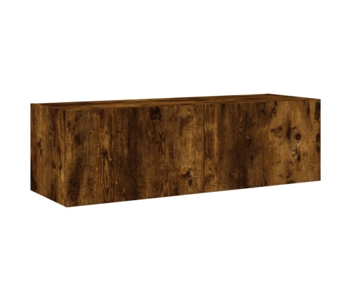 vidaXL TV plaukti ar LED lampiņām, 100x35x31 cm, ozolkoka krāsā