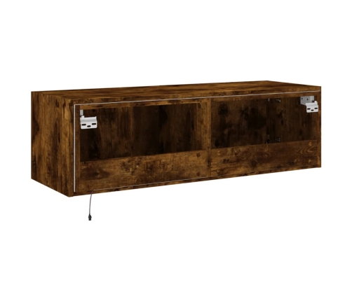 vidaXL TV plaukti ar LED lampiņām, 100x35x31 cm, ozolkoka krāsā