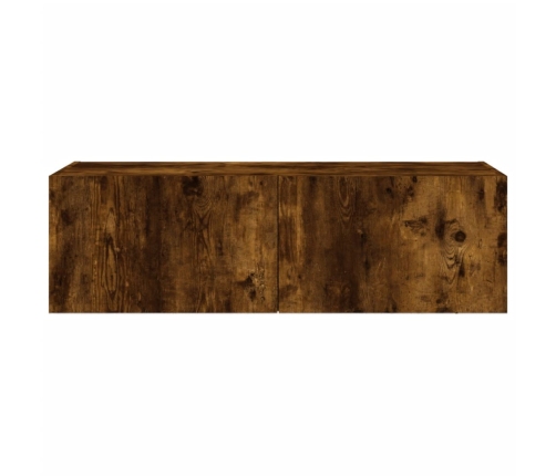 vidaXL TV plaukti ar LED lampiņām, 100x35x31 cm, ozolkoka krāsā