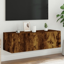 Tv Plaukti Ar Led Lampiņām, 100X35X31 Cm, Ozolkoka Krāsā Vidaxl