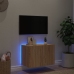 vidaXL TV plaukti ar LED lampiņām, 60x35x41 cm, koka krāsā