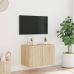 vidaXL TV plaukti ar LED lampiņām, 60x35x41 cm, koka krāsā