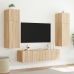 vidaXL TV plaukti ar LED lampiņām, 60x35x41 cm, koka krāsā