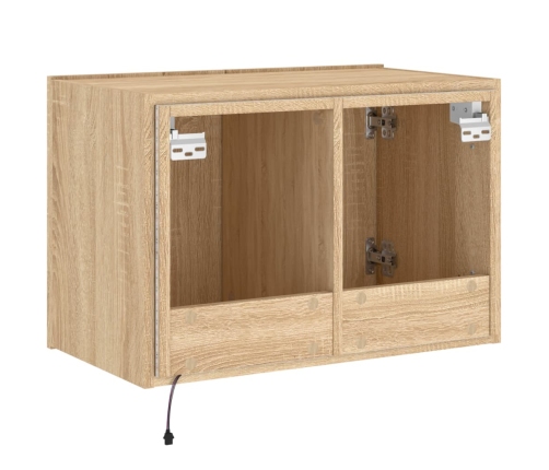 vidaXL TV plaukti ar LED lampiņām, 60x35x41 cm, koka krāsā