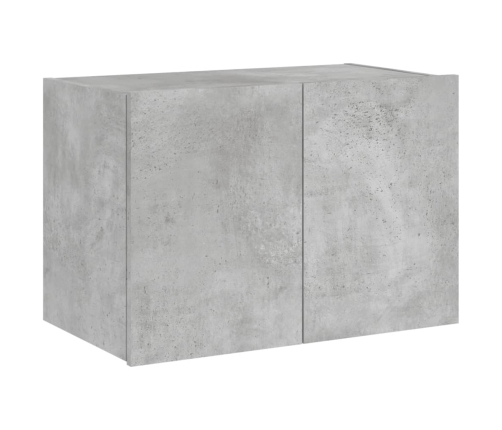 vidaXL TV galdiņi ar LED lampiņām, betona pelēki, 60x35x41 cm