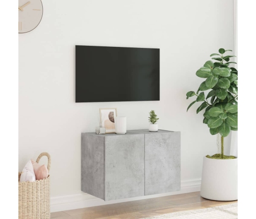 vidaXL TV galdiņi ar LED lampiņām, betona pelēki, 60x35x41 cm