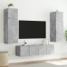 vidaXL TV galdiņi ar LED lampiņām, betona pelēki, 60x35x41 cm