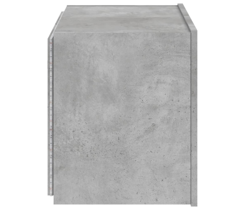 vidaXL TV galdiņi ar LED lampiņām, betona pelēki, 60x35x41 cm