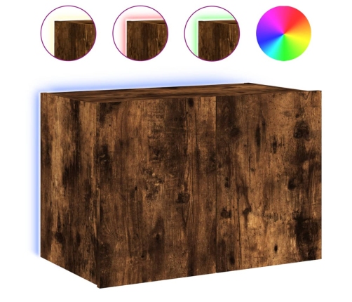 vidaXL TV plaukti ar LED lampiņām, 60x35x41 cm, ozolkoka krāsā