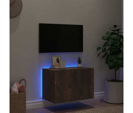 vidaXL TV plaukti ar LED lampiņām, 60x35x41 cm, ozolkoka krāsā