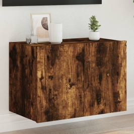 Tv Plaukti Ar Led Lampiņām, 60X35X41 Cm, Ozolkoka Krāsā Vidaxl
