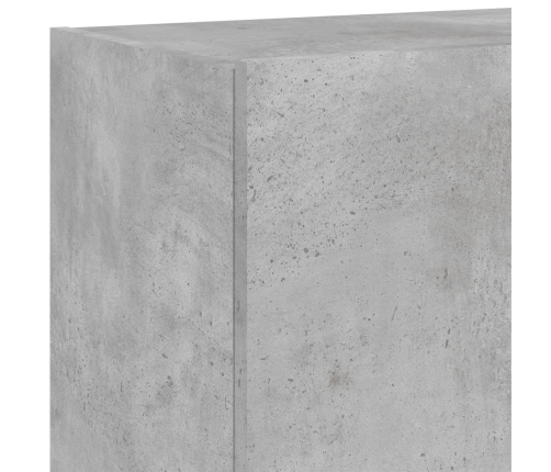 vidaXL TV galdiņi ar LED lampiņām, betona pelēki, 80x35x41 cm