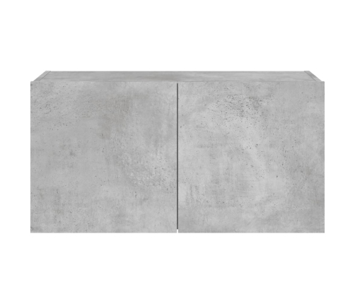 vidaXL TV galdiņi ar LED lampiņām, betona pelēki, 80x35x41 cm