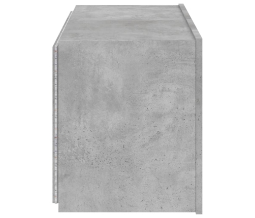 vidaXL TV galdiņi ar LED lampiņām, betona pelēki, 80x35x41 cm