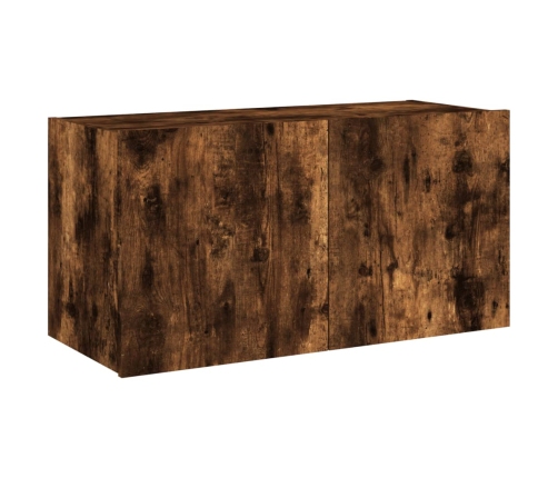 vidaXL TV plaukti ar LED lampiņām, 80x35x41 cm, ozolkoka krāsā