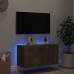 vidaXL TV plaukti ar LED lampiņām, 80x35x41 cm, ozolkoka krāsā