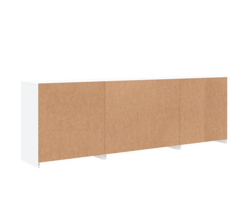 vidaXL kumode ar LED lampiņām, balta, 202x37x67 cm