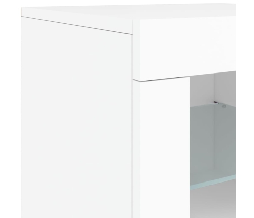 vidaXL kumode ar LED lampiņām, balta, 202x37x67 cm