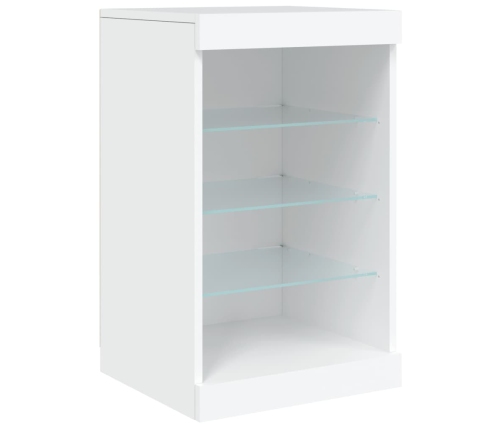 vidaXL kumode ar LED lampiņām, 164x37x67 cm, balta