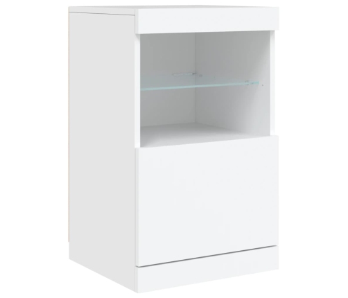 vidaXL kumode ar LED lampiņām, 164x37x67 cm, balta