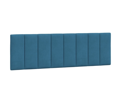 vidaXL galvgaļa spilvens, zils, 160 cm, samts