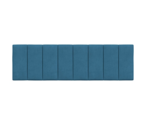 vidaXL galvgaļa spilvens, zils, 160 cm, samts