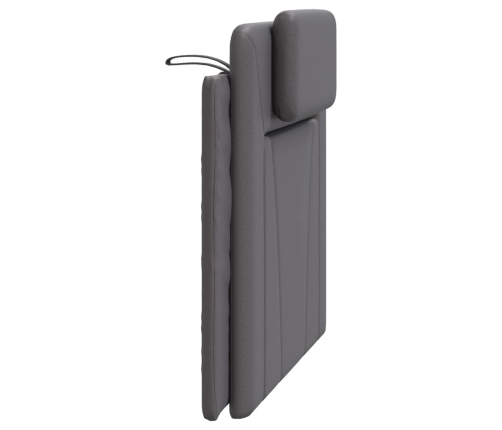 vidaXL galvgaļa spilvens, pelēks, 100 cm, mākslīgā āda
