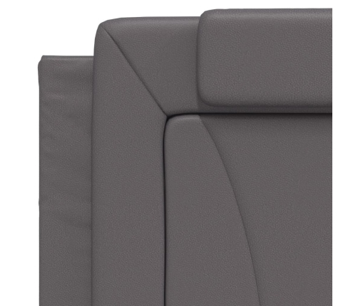 vidaXL galvgaļa spilvens, pelēks, 100 cm, mākslīgā āda