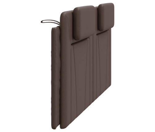 vidaXL galvgaļa spilvens, brūns, 180 cm, mākslīgā āda