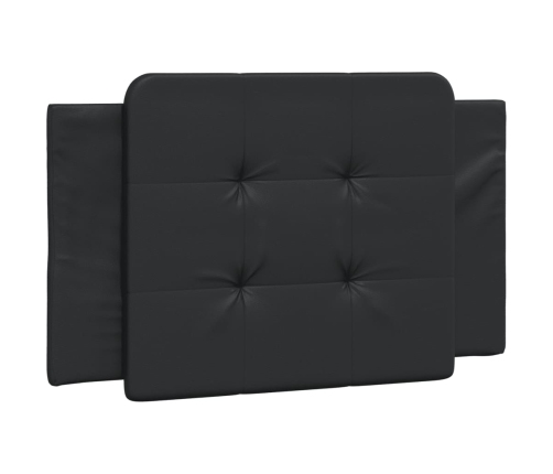 vidaXL galvgaļa spilvens, melns, 80 cm, mākslīgā āda