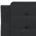 vidaXL galvgaļa spilvens, melns, 80 cm, mākslīgā āda