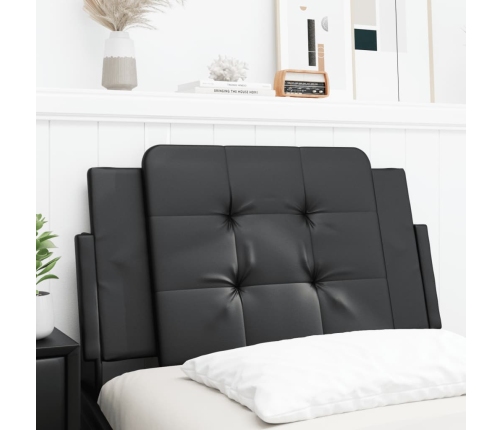 vidaXL galvgaļa spilvens, melns, 90 cm, mākslīgā āda