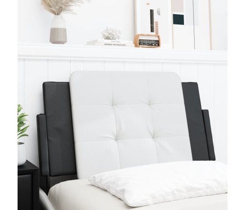 vidaXL galvgaļa spilvens, balts un melns, 90 cm, mākslīgā āda