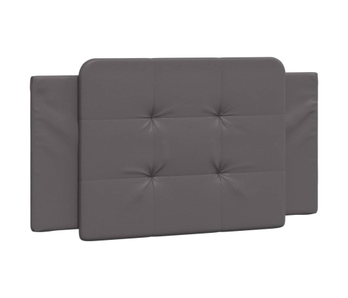 vidaXL galvgaļa spilvens, pelēks, 100 cm, mākslīgā āda