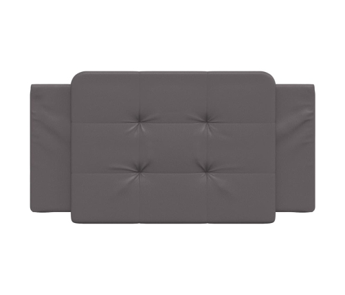 vidaXL galvgaļa spilvens, pelēks, 100 cm, mākslīgā āda