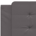 vidaXL galvgaļa spilvens, pelēks, 100 cm, mākslīgā āda