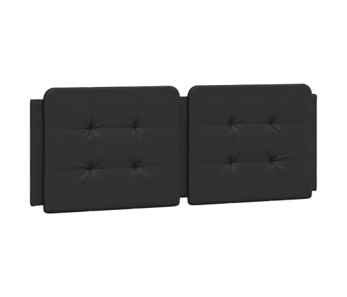 vidaXL galvgaļa spilvens, melns, 140 cm, mākslīgā āda