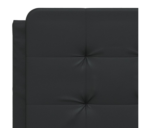 vidaXL galvgaļa spilvens, melns, 140 cm, mākslīgā āda