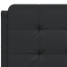 vidaXL galvgaļa spilvens, melns, 140 cm, mākslīgā āda