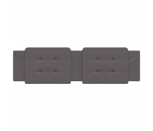 vidaXL galvgaļa spilvens, pelēks, 180 cm, mākslīgā āda